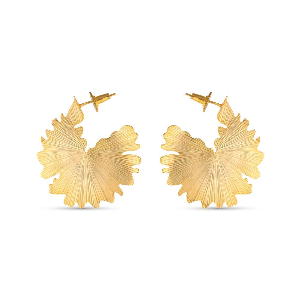 Golden Ginko Hoops