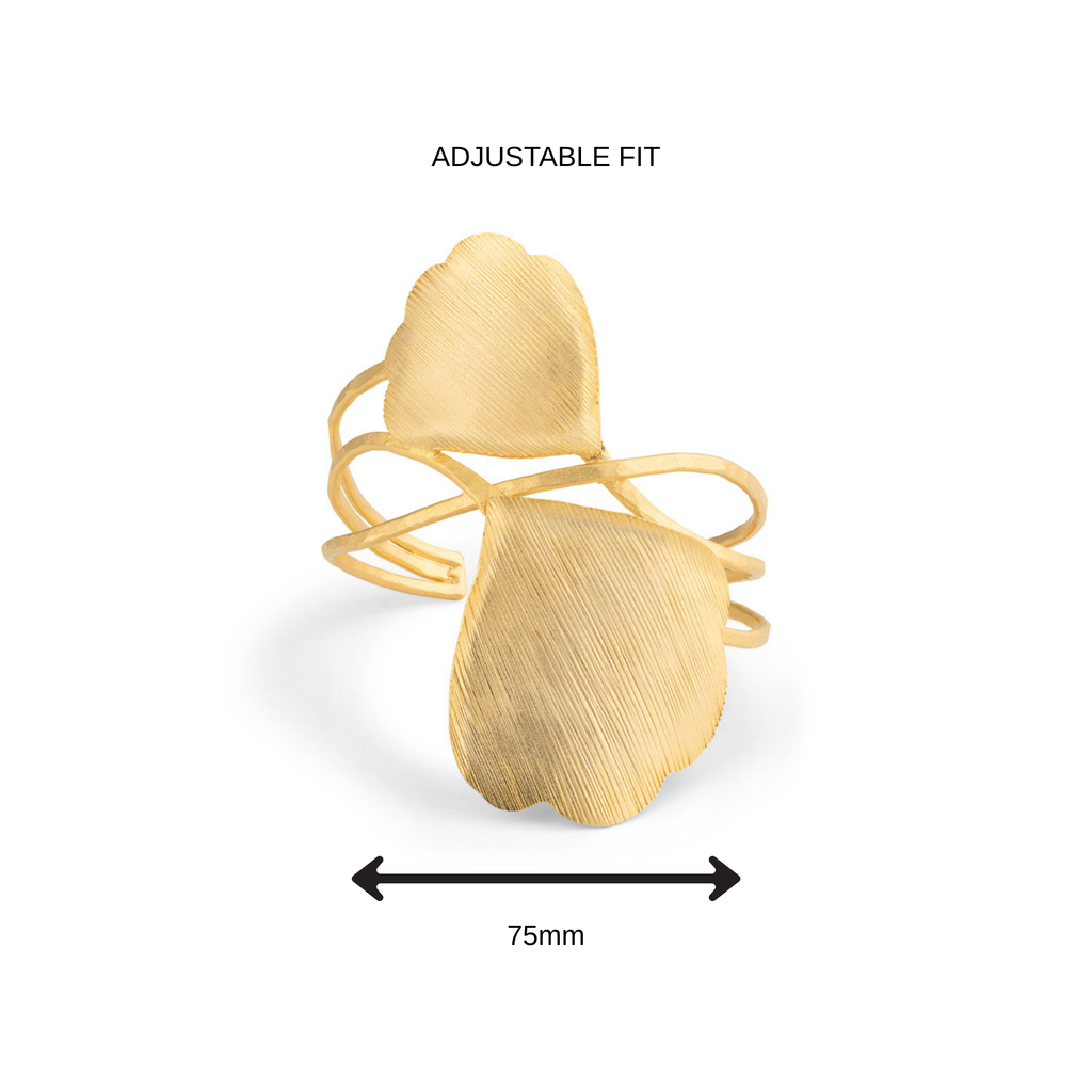 Ginko Leaf Wrap Cuff