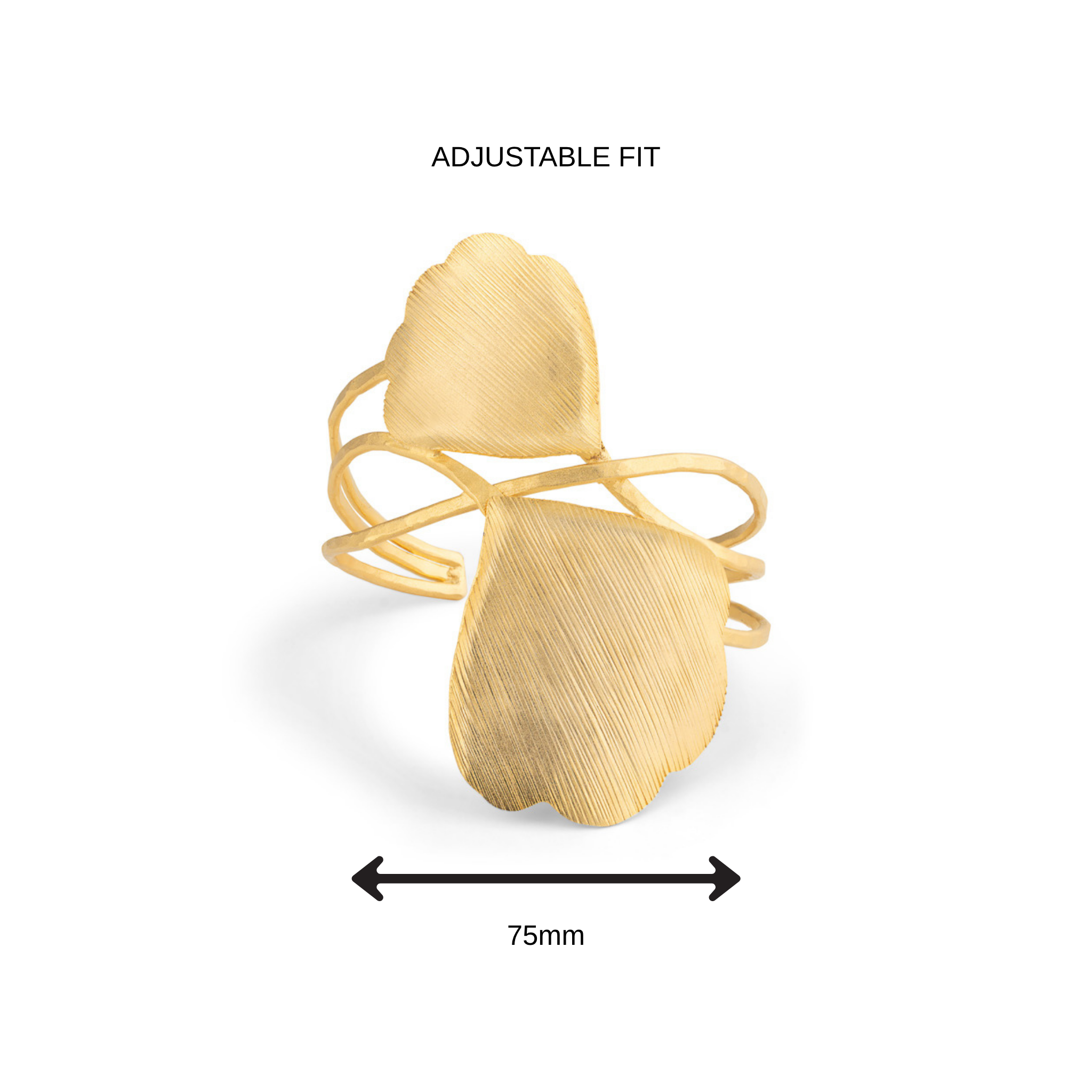 Ginko Leaf Wrap Cuff