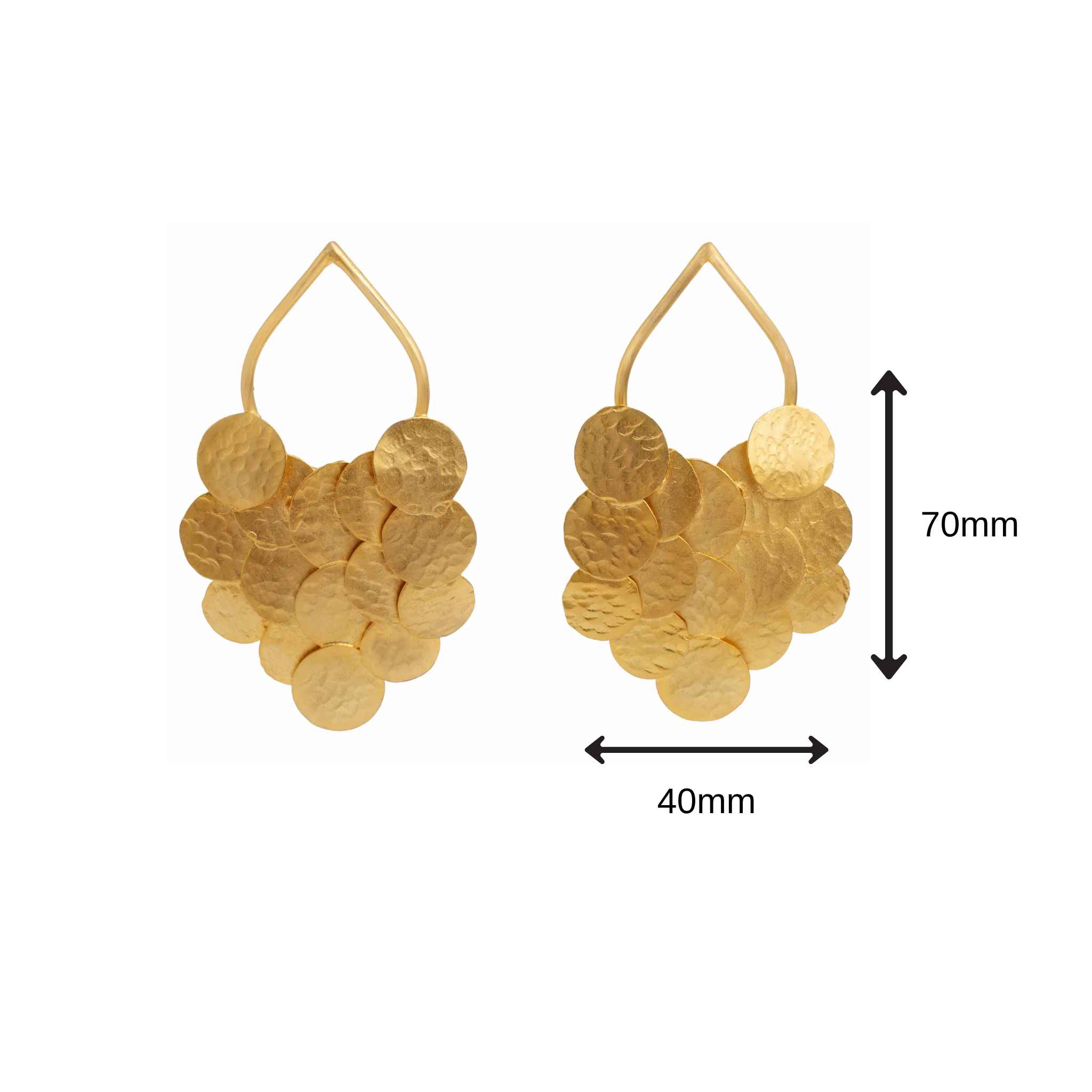 Minted Coin Teardrop Earrings