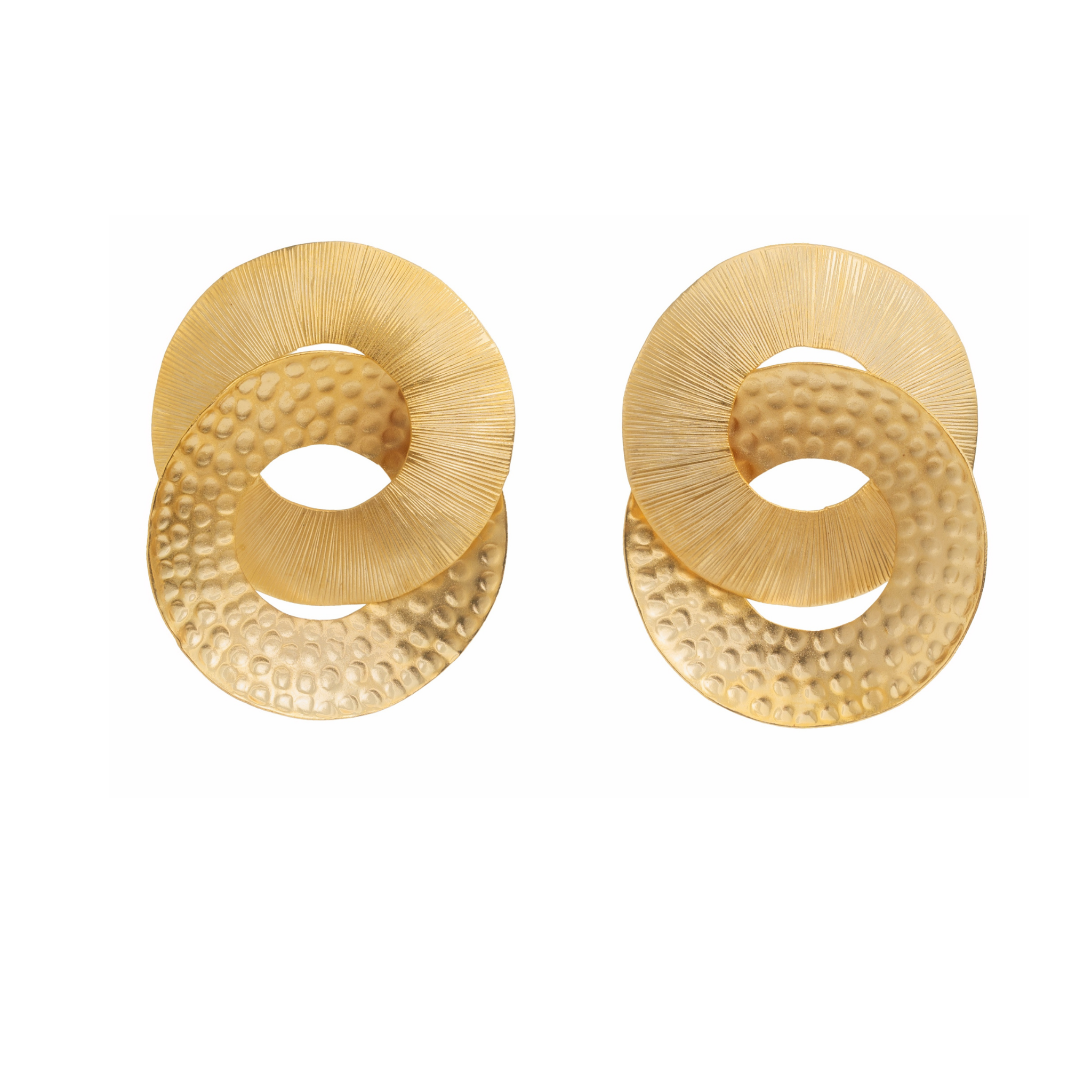Double Gold Hoop Earrings