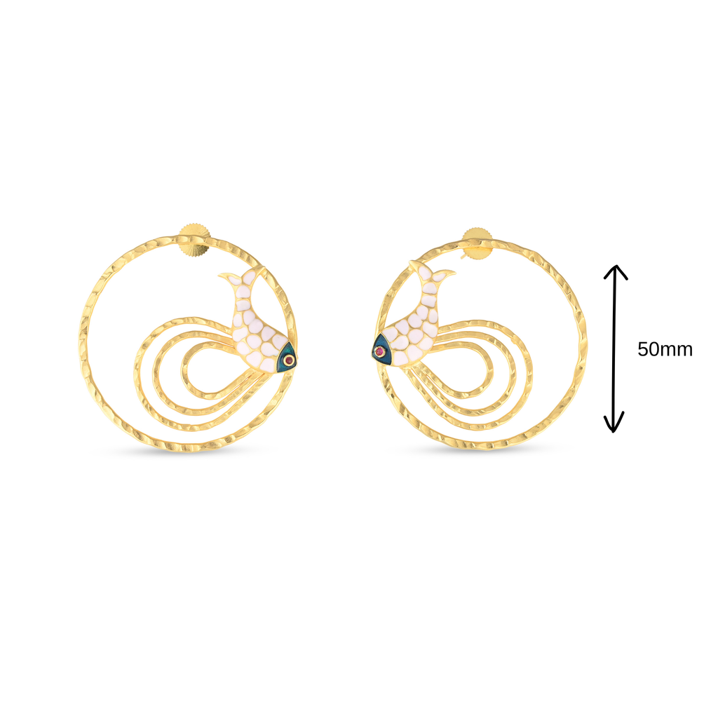 Mermaid Loop Gold Earrings