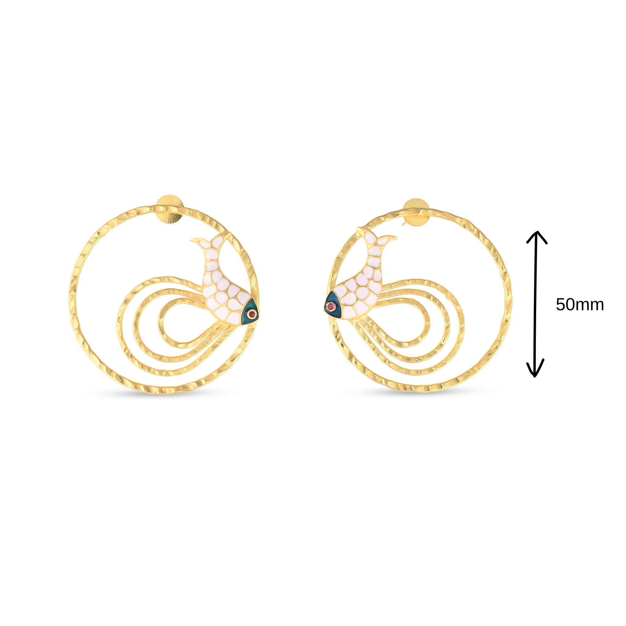 Mermaid Loop Gold Earrings