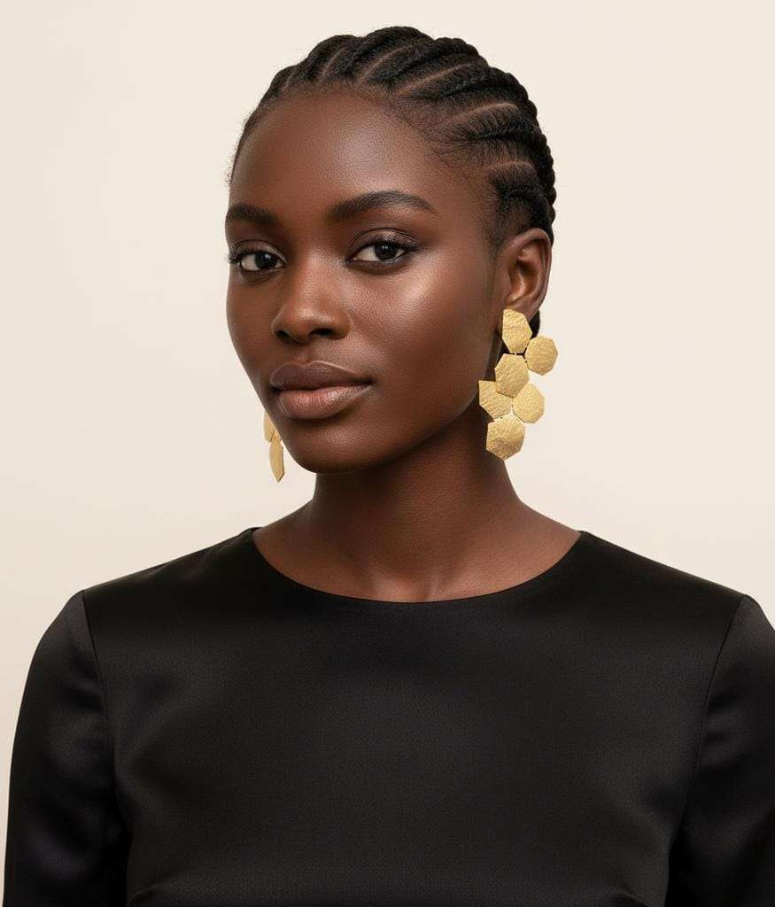 Gilded Honeycomb Earrings