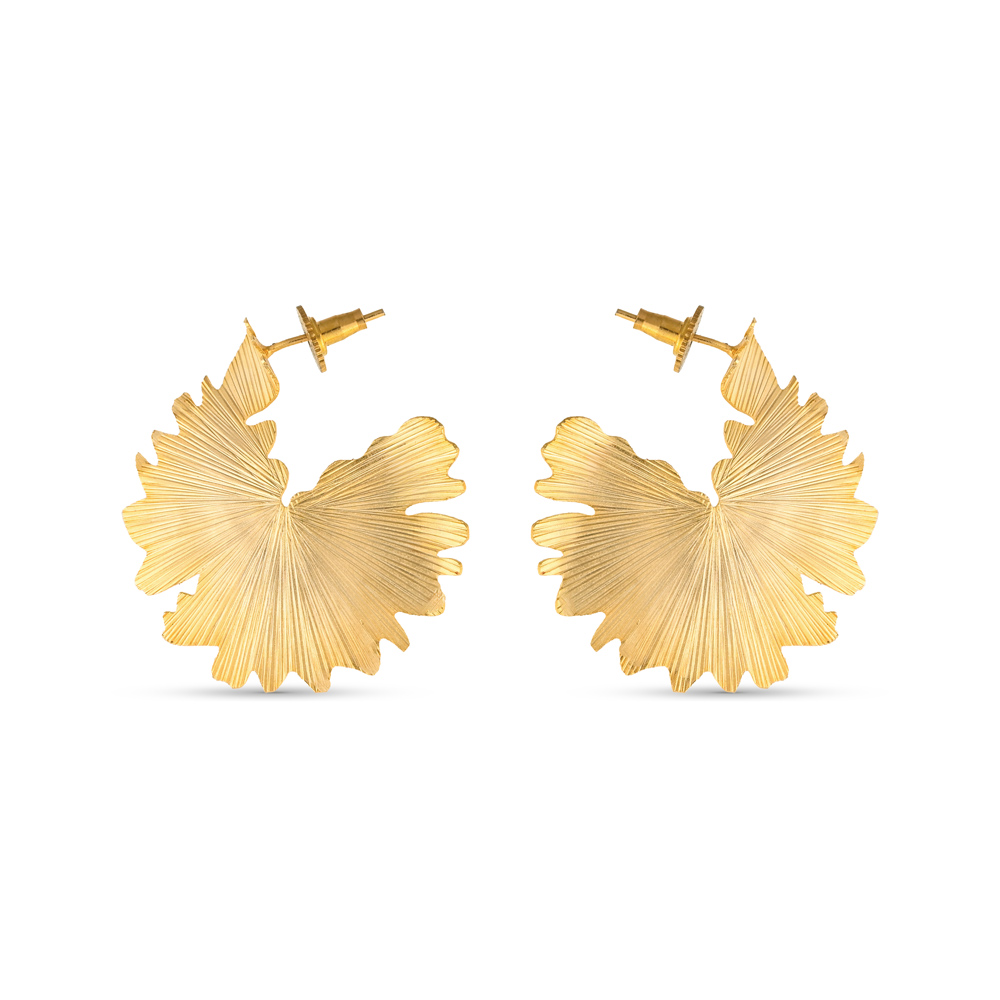 Golden ginko hoops