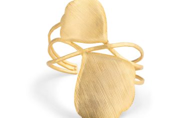 Maximalist jewelry trends 2025 Ginkgo Leaf Wrap Cuff